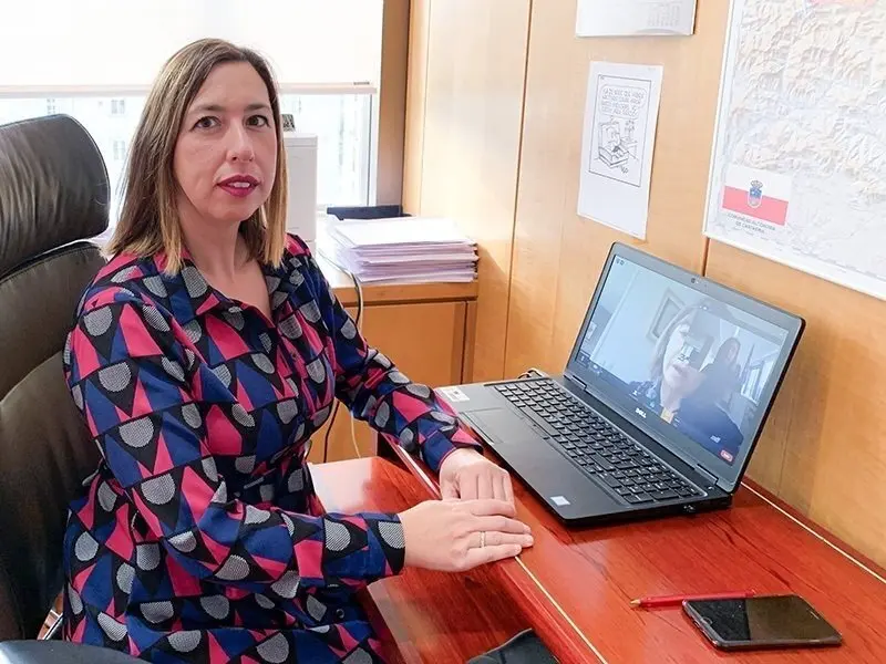 La consejera de econom&iacute;a y hacienda, Mar&iacute;a S&aacute;nchez Ruiz, participa por videoconferencia en la apertura de la Jornada &ldquo;Cantabria ante los fondos europeos&rdquo;.
16 de diciembre de 2020