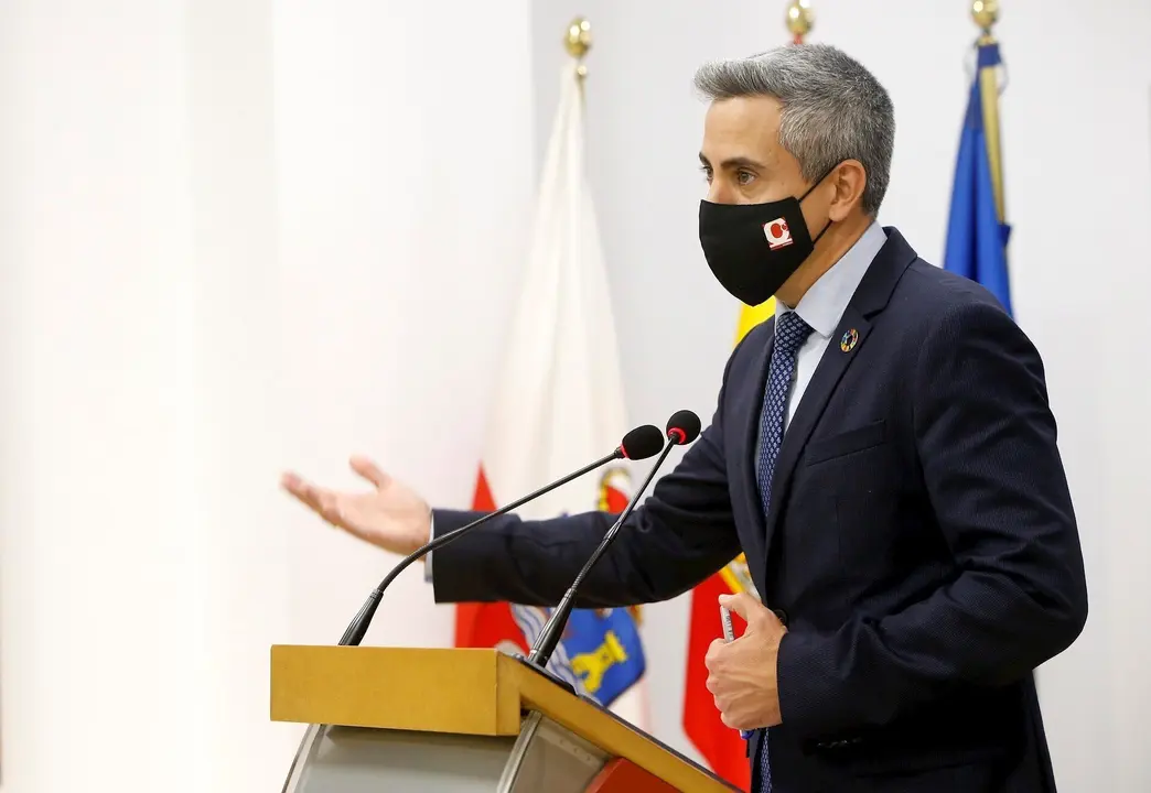 El vicepresidente regional, Pablo Zuloaga, en la rueda de prensa sobre los acuerdos del Consejo de Gobierno