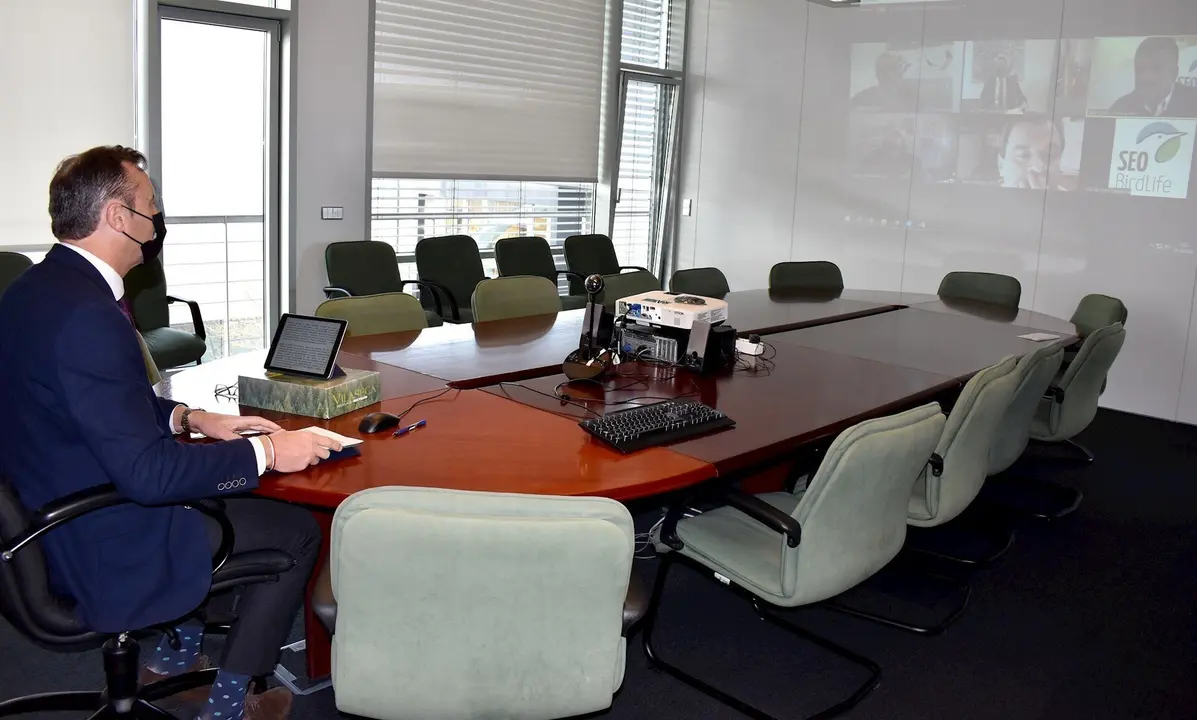 El consejero de Desarrollo Rural, Ganader&iacute;a, Pesca, Alimentaci&oacute;n y Medio Ambiente, Guillermo Blanco, inaugura por videoconferencia las jornadas sobre Conservaci&oacute;n de la Naturaleza y Desarrollo en la Monta&ntilde;a Oriental Costera