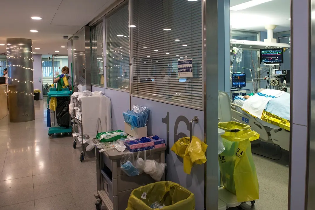 Unidad de Cuidados Intensivos (UCI) para enfermos de coronavirus d