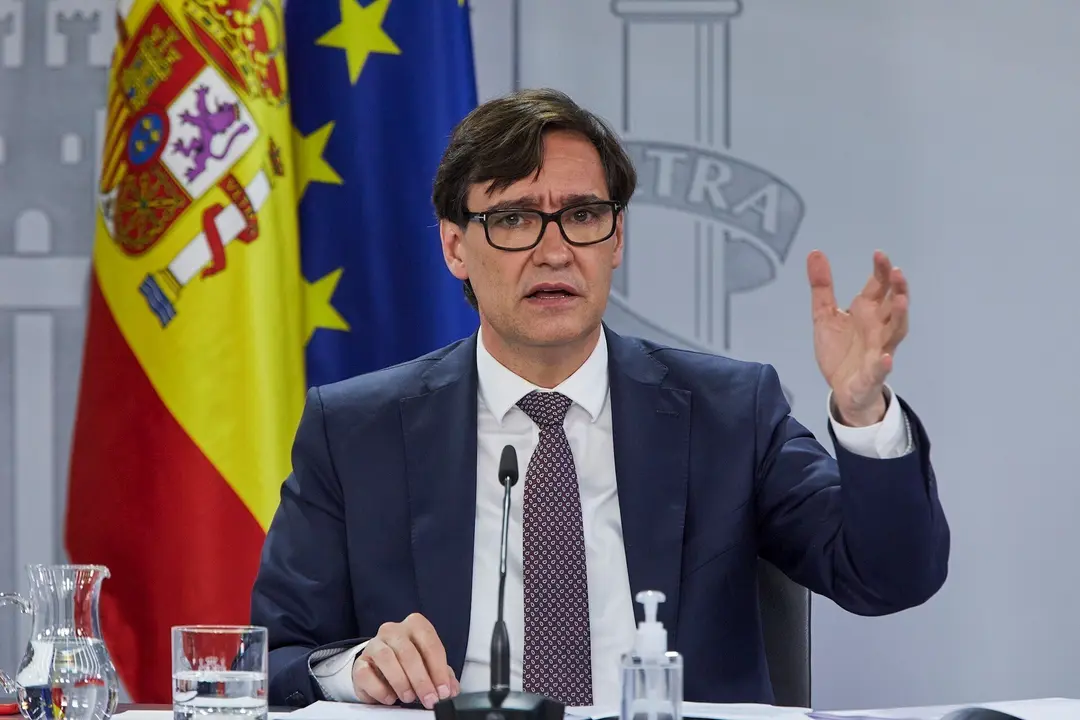 El ministro de Sanidad, Salvador Illa, ofrece una rueda de prensa tras el Consejo Interterritorial del Sistema Nacional de Salud, en Madrid (Espa&ntilde;a), a 16 de diciembre de 2020.