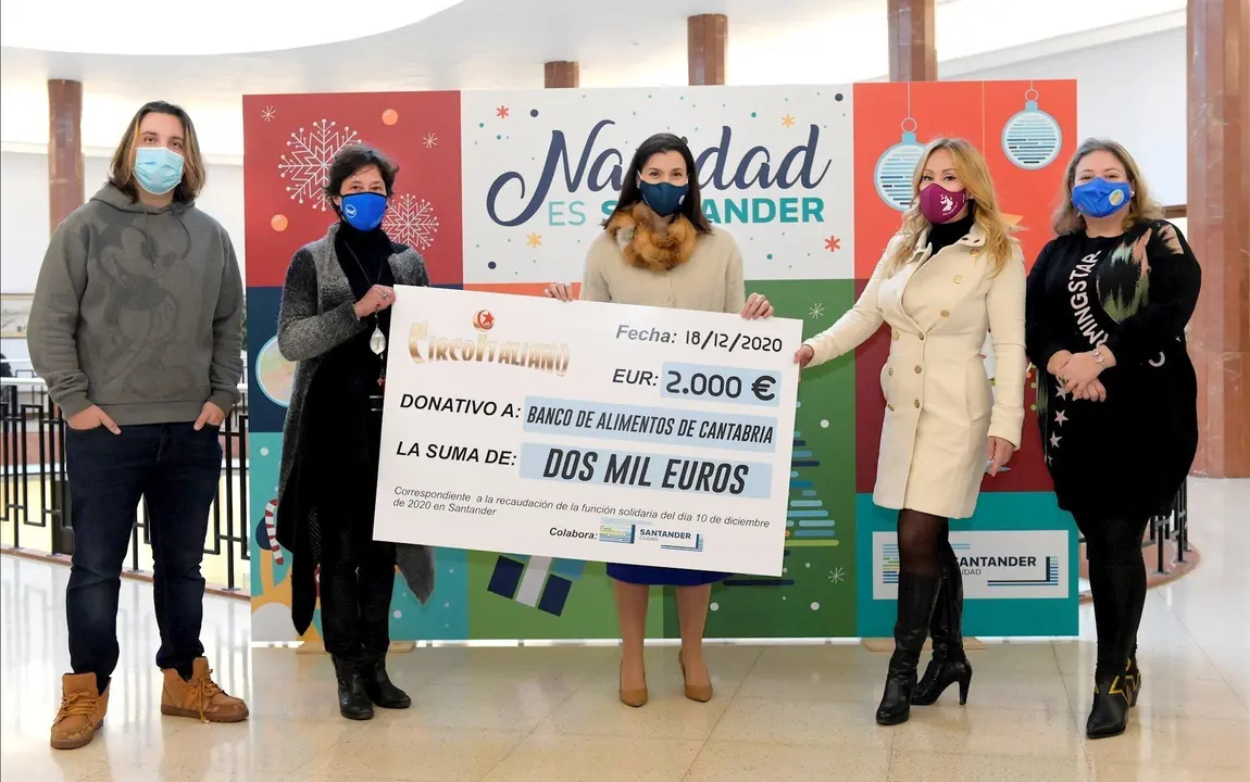 Santander entrega 2.000 euros al Banco de Alimentos