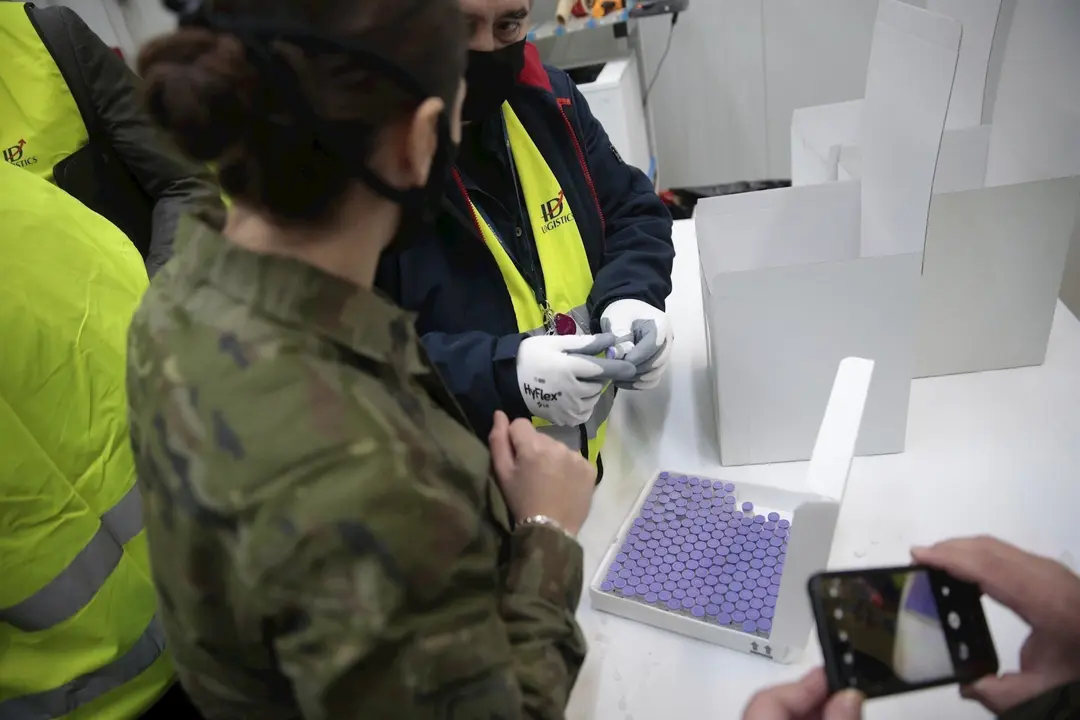 Entrega de vacunas este 26 de diciembre de 2020.