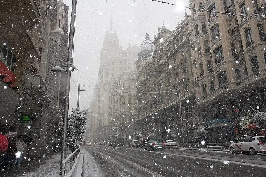 Nieve en Gran V&iacute;a