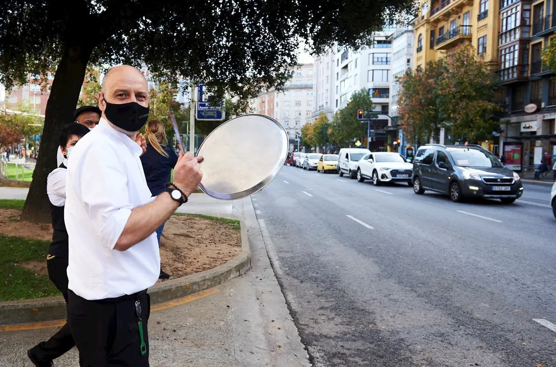 Protesta del sector de la hosteler&iacute;a ante las restricciones por el COVID-19