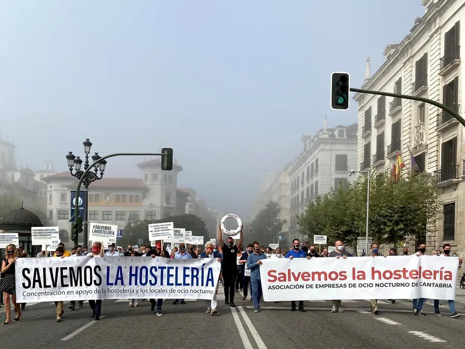 Manifestaci&oacute;n de hosteleros y ocio nocturno