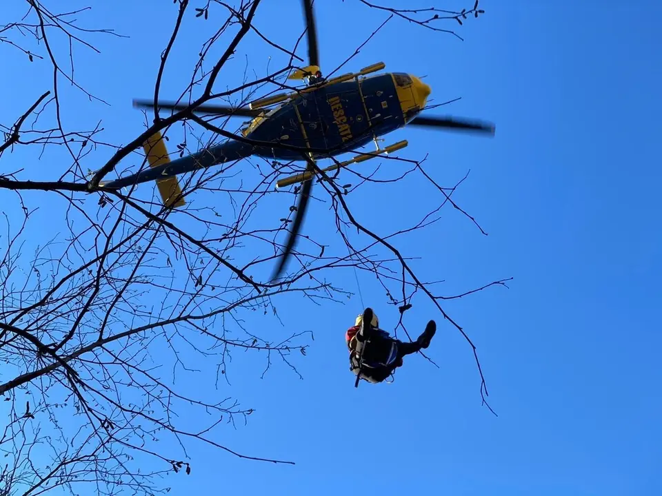 Rescate de la senderista herida