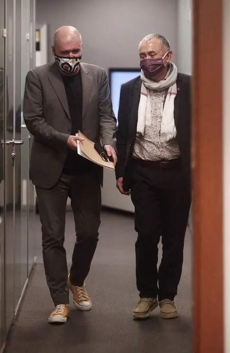 El secretario general de CC.OO., Unai Sordo, y el secretario general de UGT, Pepe &Aacute;lvarez 