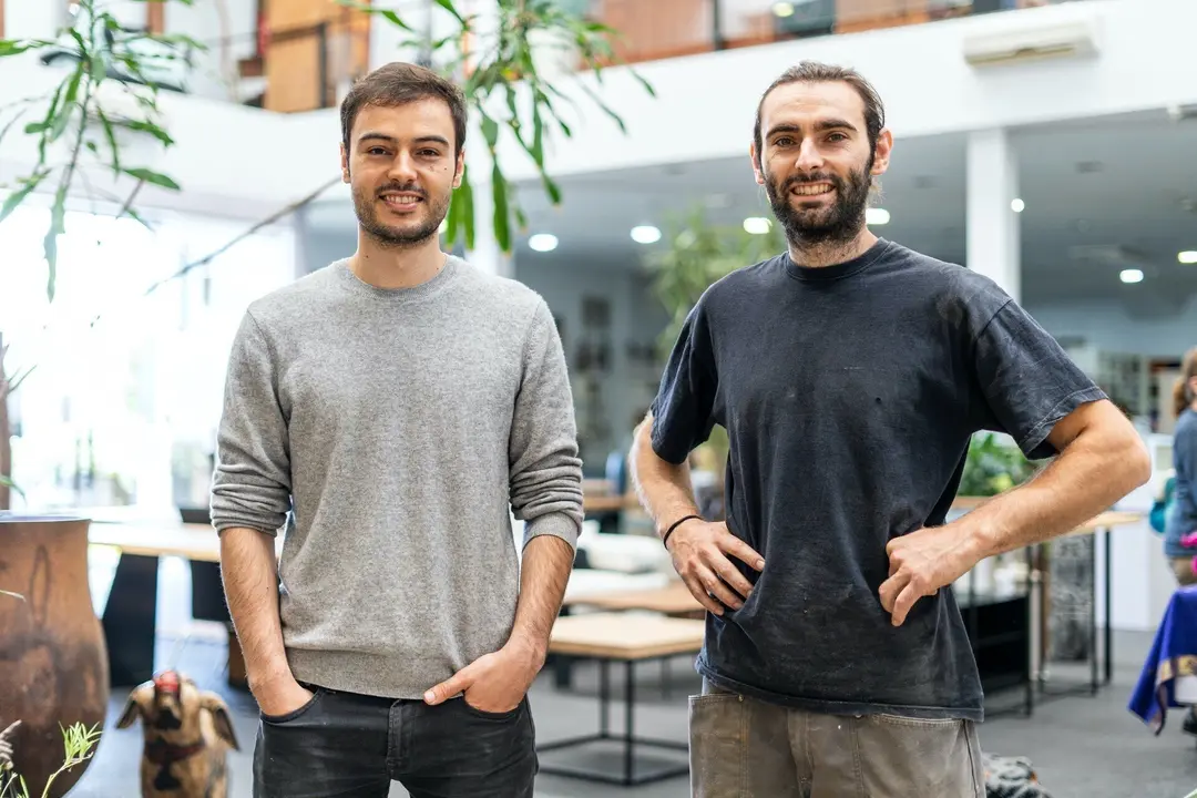 Los cofundadores de la startup c&aacute;ntabra 'STOL', Adri&aacute;n y Samuel Mart&iacute;nez.