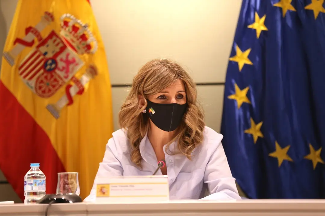 La ministra de Trabajo y Econom&iacute;a Social, Yolanda D&iacute;az