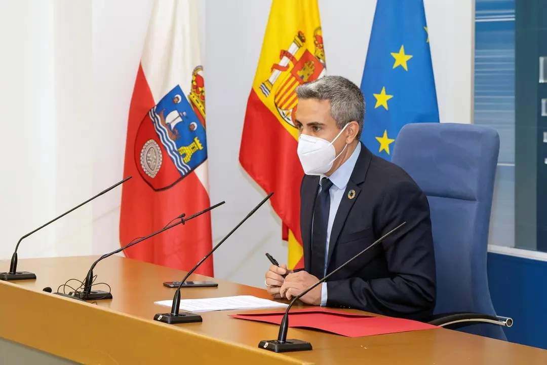 El vicepresidente y consejero de Universidades, Igualdad, Cultura y Deporte, Pablo Zuloaga, informa de los acuerdos de Consejo de Gobierno