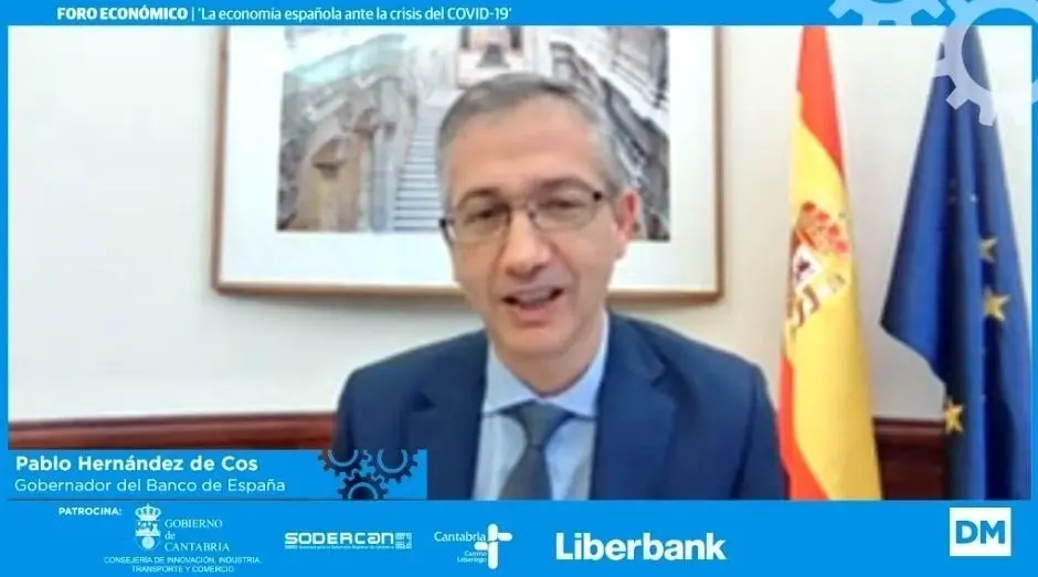 El gobernador del Banco de Espa&ntilde;a, Pablo Hern&aacute;ndez de Cos.