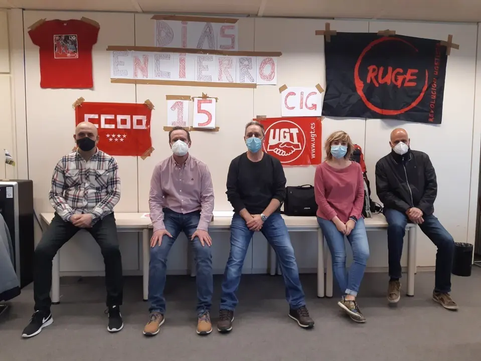 Encierro de delegados sindicales en Madrid