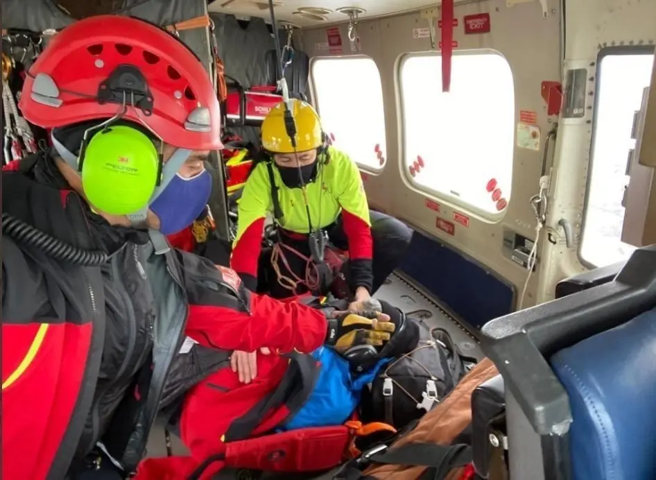 Rescate del 112. Foto de archivo