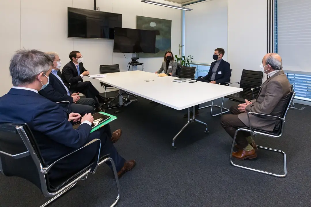 El consejero de Industria, Javier L&oacute;pez Marcano, en la reuni&oacute;n de la junta directiva de la CEOE-CEPYME.