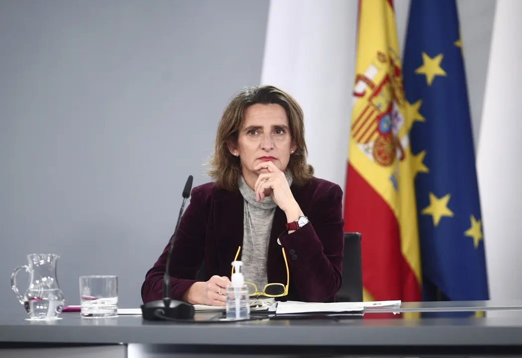 La vicepresidenta cuarta y ministra de Transici&oacute;n Ecol&oacute;gica y Reto Demogr&aacute;fico, Teresa Ribera, durante una rueda de prensa convocada ante los medios posterior al Consejo de Ministros, en Madrid, a 19 de enero de 2021. El Consejo de Ministros ha aprobado e