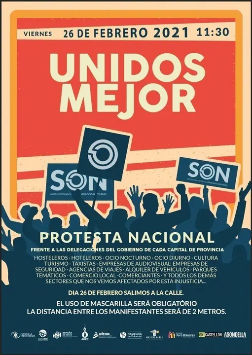 Convocatoria de movilizaci&oacute;n de sector del ocio nocturno