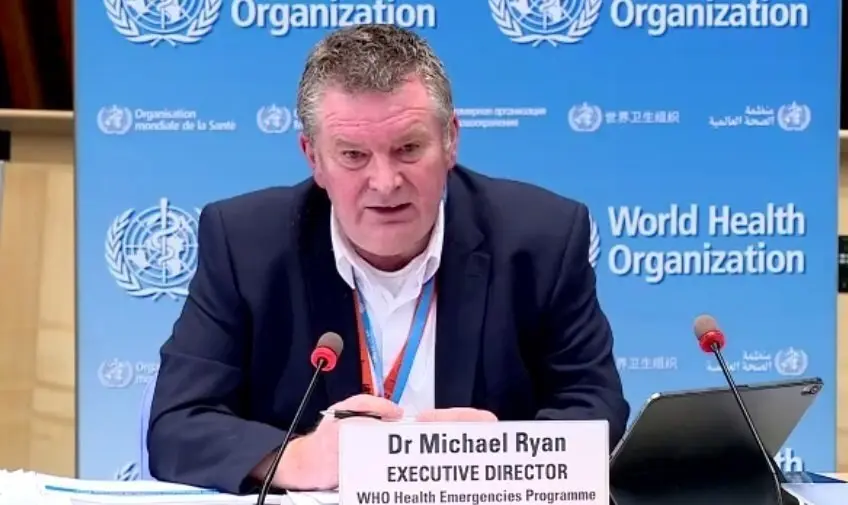El director Ejecutivo del Programa de Emergencias Sanitarias de la Organizaci&oacute;n Mundial de la Salud (OMS), Mike Ryan, en rueda de prensa desde Ginebra (Suiza), a 1 de marzo de 2021.