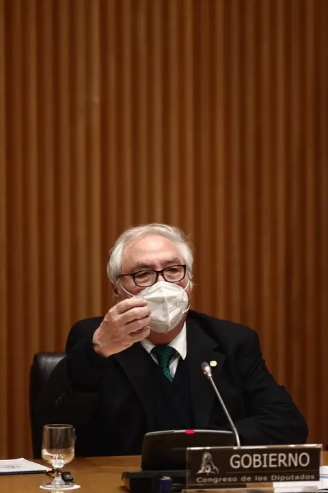 El ministro de Universidades, Manuel Castells, comparece en la Comisi&oacute;n de Ciencia, Innovaci&oacute;n y Universidades celebrada en el Congreso de los Diputados, en Madrid, (Espa&ntilde;a), a 25 de febrero de 2021. En la sesi&oacute;n se informar&aacute; sobre los objetivos del Minis
