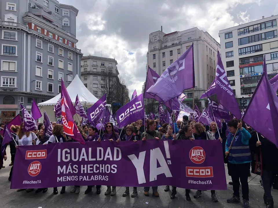 Archivo - Concentraci&oacute;n por el 8M en Santander