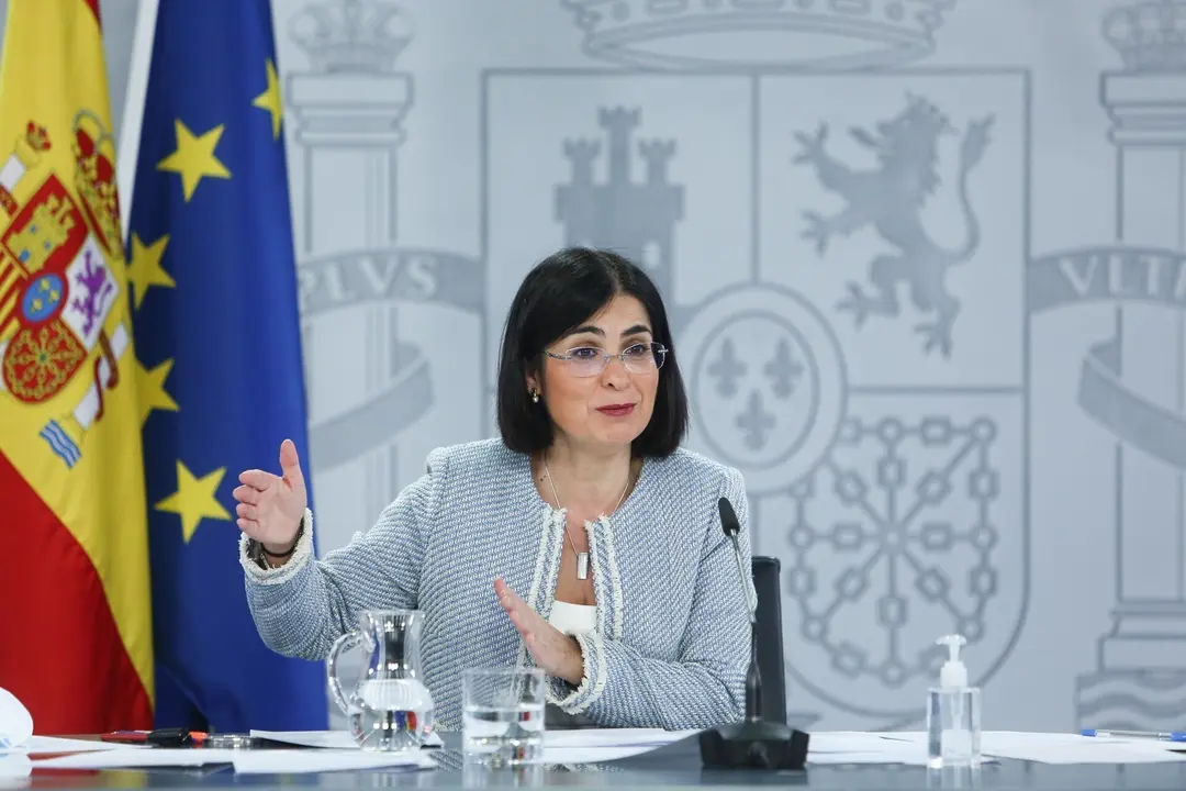 La ministra de Sanidad, Carolina Darias, ofrece una rueda de prensa tras la reuni&oacute;n del Consejo Interterritorial de Salud, en Madrid (Espa&ntilde;a), a 10 de marzo de 2021. El Ministerio de Sanidad y las Comunidades Aut&oacute;nomas han acordado finalmente este mi&eacute;rcol