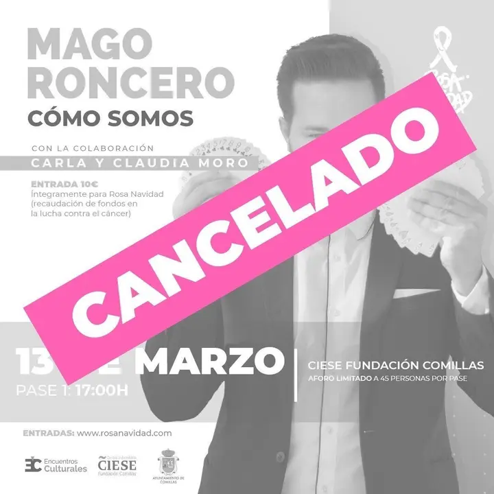 Rosa Navidad cancela la actuaci&oacute;n del Mago Roncero