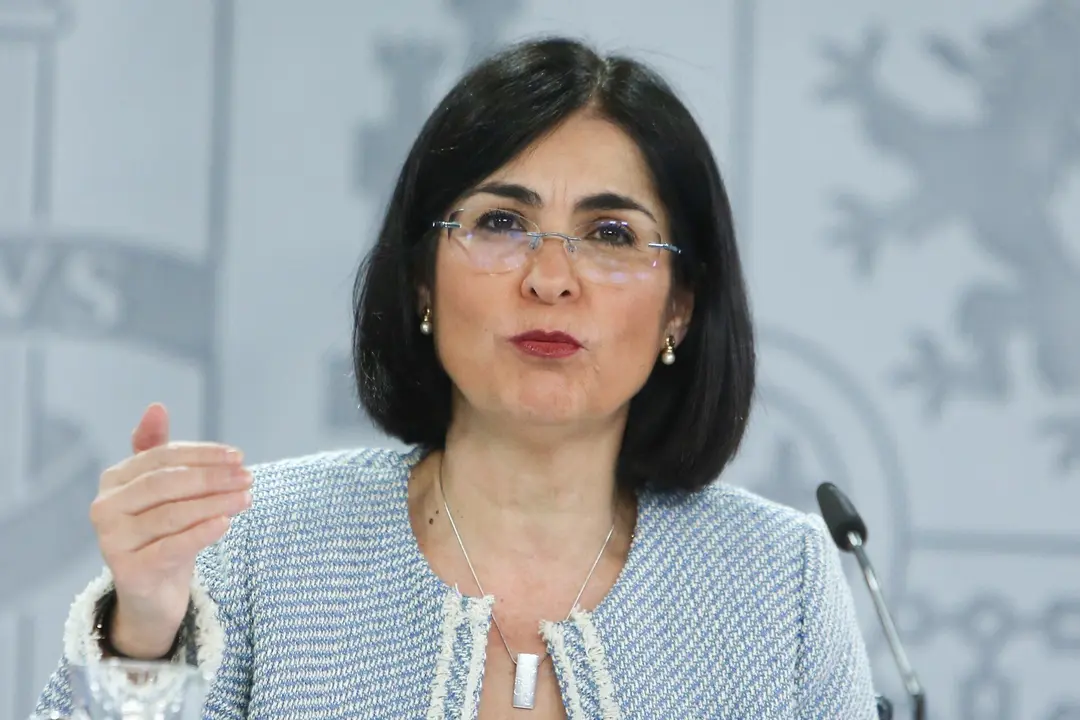 La ministra de Sanidad, Carolina Darias, ofrece una rueda de prensa tras la reuni&oacute;n del Consejo Interterritorial de Salud, en Madrid (Espa&ntilde;a), a 10 de marzo de 2021. El Ministerio de Sanidad y las Comunidades Aut&oacute;nomas han acordado finalmente este mi&eacute;rcol