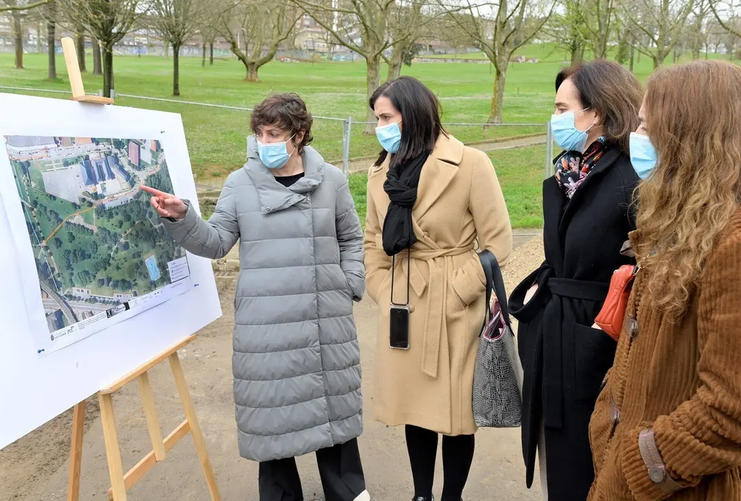 Visita a las obras de saneamiento en el Parque Doctor Morales