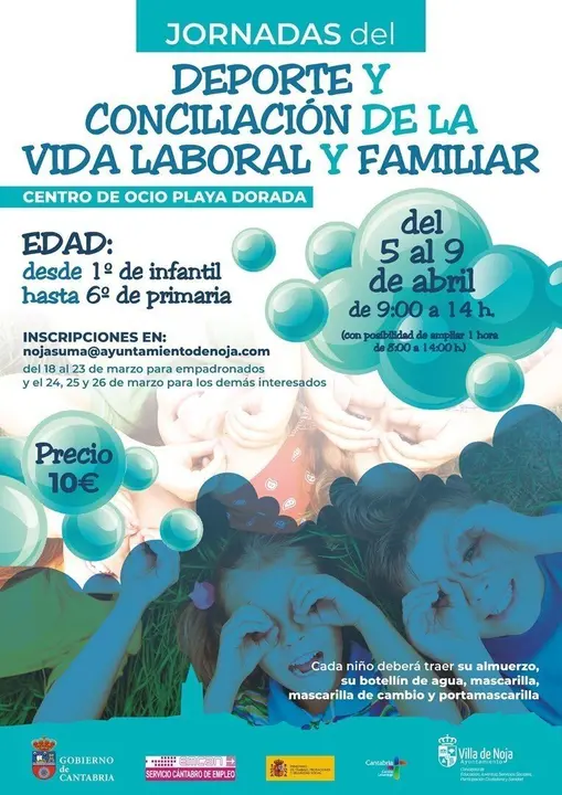 Cartel de las Jornadas del Deporte y Conciliaci&oacute;n de la Vida Laboral y Familiar