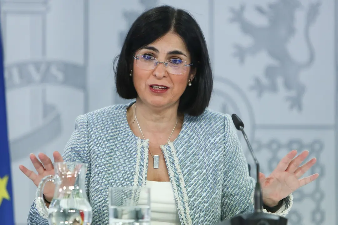 La ministra de Sanidad, Carolina Darias, ofrece una rueda de prensa tras la reuni&oacute;n del Consejo Interterritorial de Salud, en Madrid (Espa&ntilde;a), a 10 de marzo de 2021. El Ministerio de Sanidad y las Comunidades Aut&oacute;nomas han acordado finalmente este mi&eacute;rcol