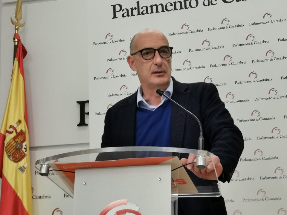 El portavoz de Cs en el Parlamento de Cantabria, Félix Álvarez
