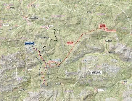 Mapa de ubicaci&oacute;n de proyecto e&oacute;lico Garma Blanca
