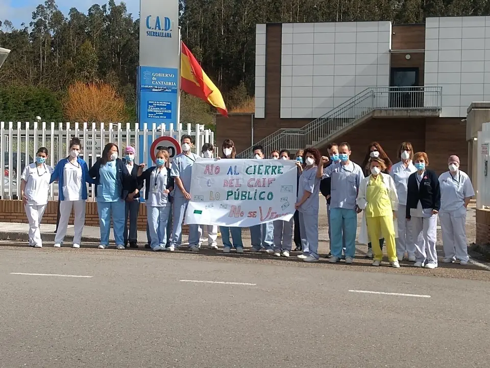 Protesta por el cierre del CAIF