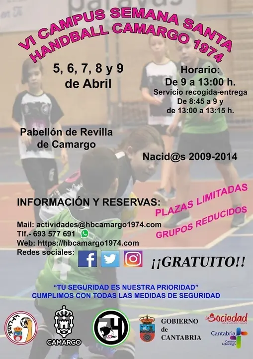 Sexto campus de balonmano de Handball Camargo