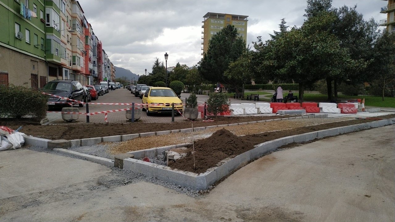 Obras en el entorno de la calle Río Ebro del Barrio Covadonga
