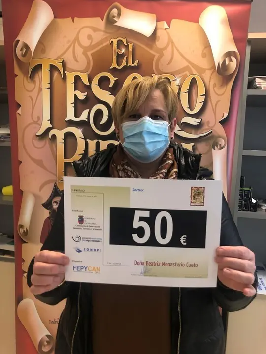 Beatriz Monasterio gana el tercer premio del sorteo de la campa&ntilde;a Tesoro Pirata