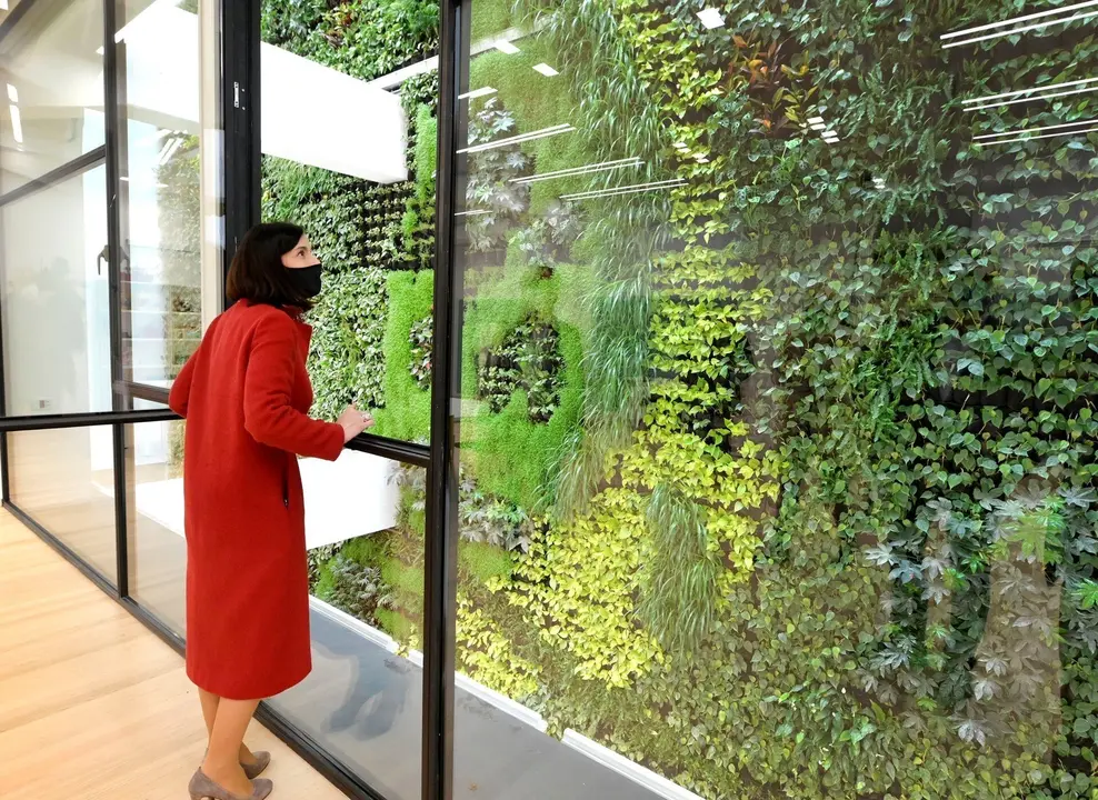Jard&iacute;n vertical en centro c&iacute;vico Tabacalera de Santander