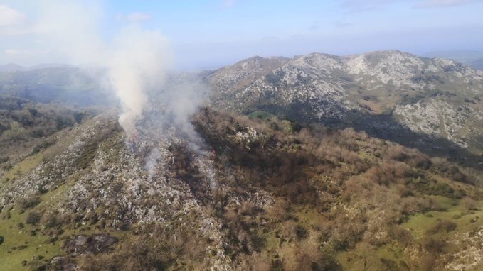 Incendio Forestal en Cantabria. Archivo