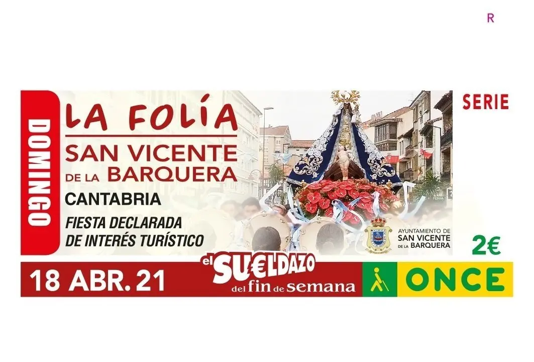 Cup&oacute;n de la ONCE dedicado a la Fol&iacute;a