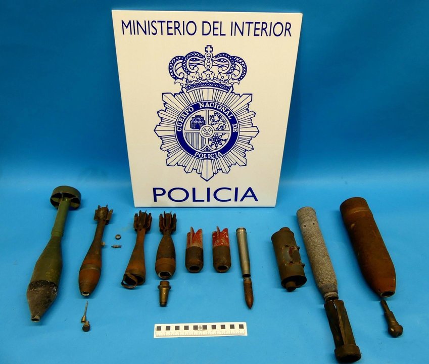 Artefactos explosivos intervenudos en un inmueble en Santander