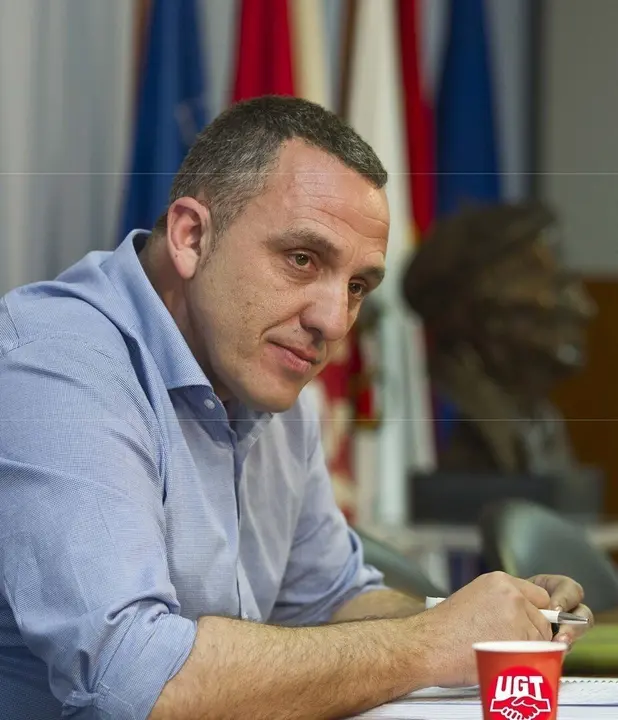 El secretario general de UGT Cantabria, Mariano Carmona