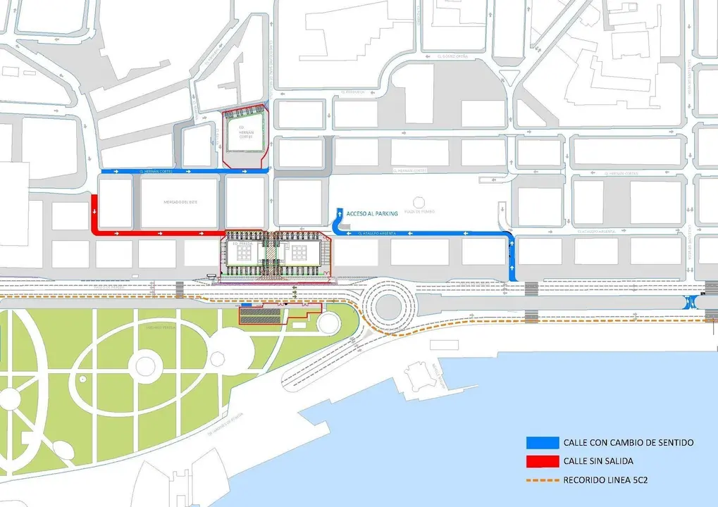 Cambios en el tr&aacute;fico por las obras del Proyecto Pereda