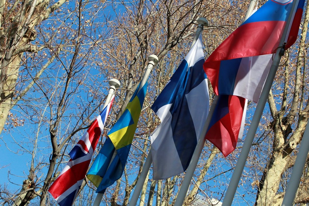 Archivo - Bandera de Reino Unido, Suecia, Finlandia, Rusia