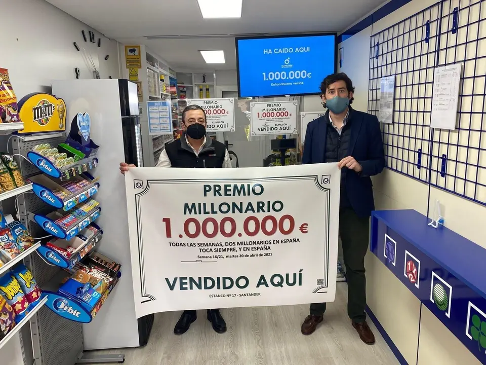 Establecimiento de Santander donde se ha validado el boleto ganador de 'El mill&oacute;n' del sorteo de 'Euromillones' del martes
