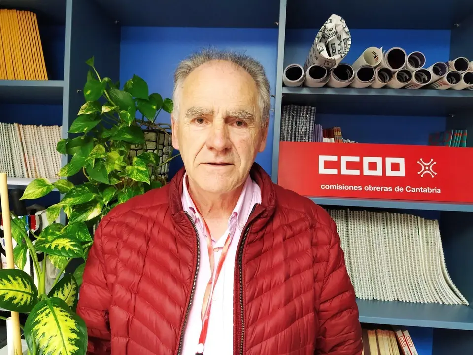 El reci&eacute;n reelegido secretario general de la Federaci&oacute;n de Construcci&oacute;n y Servicios de CC.OO en Cantabria, Jes&uacute;s de Cos