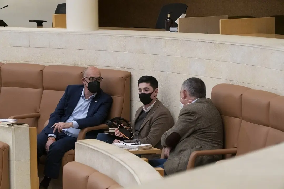 El portavoz de Ciudadanos (Cs), F&eacute;lix &Aacute;lvarez, en el Parlamento de Cantabria.-