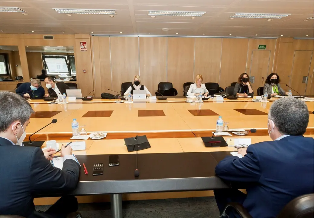 El secretario de Estado de la Seguridad Social y Pensiones, Israel Arroyo, durante la reuni&oacute;n mantenida con los agentes sociales y los representantes de las principales organizaciones de aut&oacute;nomos.