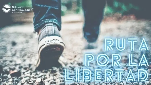 Cartel de la iniciativa de NNGG del PP 'Ruta por la libertad'