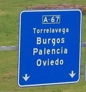 Archivo - Cartel de la A-67