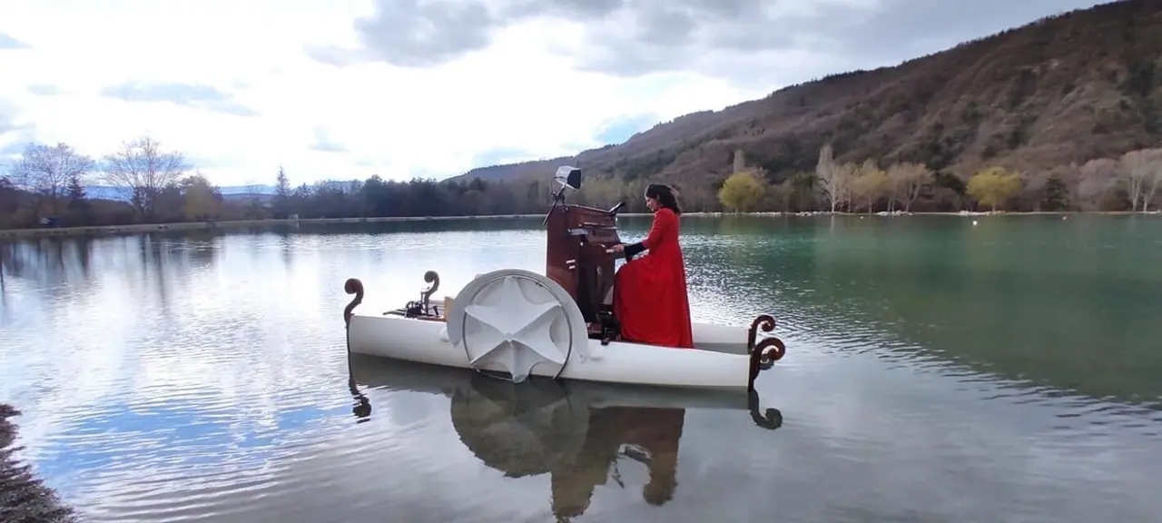 El 'pedalopiano'.- Archivo